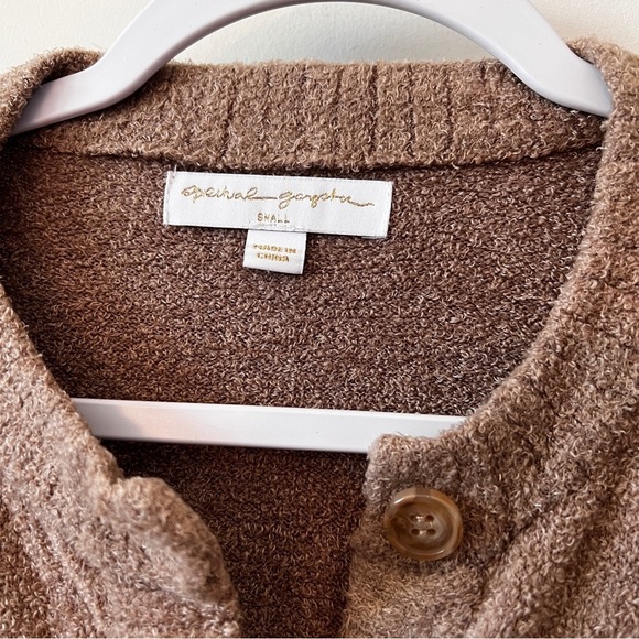Spiritual Gangster Melody Cardigan Sweater Camel Knit Long Sleeve Chenille Small - Picture 5 of 9
